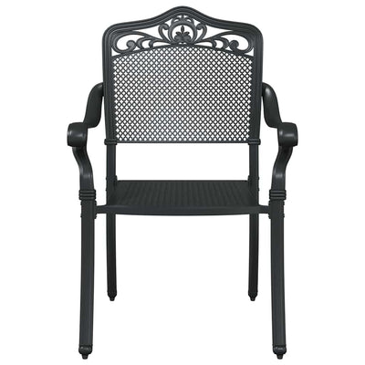 Musta puutarhan tuoli Gegeac 55x56.5x91cm (2 pcs, alumiini)