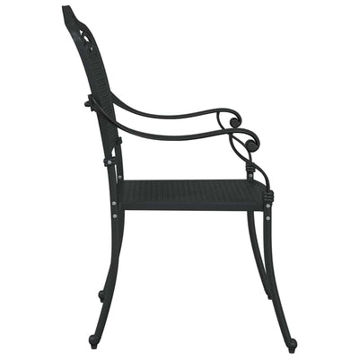Musta puutarhan tuoli Gegeac 55x56.5x91cm (2 pcs, alumiini)
