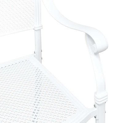 Valkoinen puutarhan tuoli Gebriela 55x56.5x91cm (2 pcs alumiini)