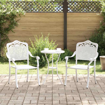 Valkoinen puutarhan tuoli Gebriela 55x56.5x91cm (2 pcs alumiini)