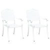 Valkoinen puutarhan tuoli Gebriela 55x56.5x91cm (2 pcs alumiini)