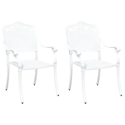 Valkoinen puutarhan tuoli Gebriela 55x56.5x91cm (2 pcs alumiini)