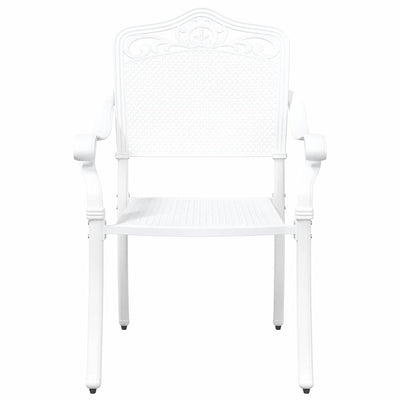 Valkoinen puutarhan tuoli Gebriela 55x56.5x91cm (2 pcs alumiini)