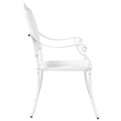 Valkoinen puutarhan tuoli Gebriela 55x56.5x91cm (2 pcs alumiini)