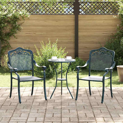 Vihreä puutarhan tuoli Benedict 55x56.5x91cm (2 pcs alumiini)