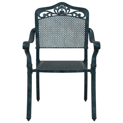 Vihreä puutarhan tuoli Benedict 55x56.5x91cm (2 pcs alumiini)