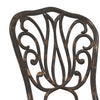 Puutarhan 3 osainen Bistro Set pronssi alumiinista