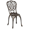 Puutarhan 3 osainen Bistro Set pronssi alumiinista