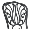 3 osaa Musta Alumiini Bistro Set Puutarhaan