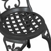 3 osaa Musta Alumiini Bistro Set Puutarhaan