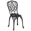 3 osaa Musta Alumiini Bistro Set Puutarhaan