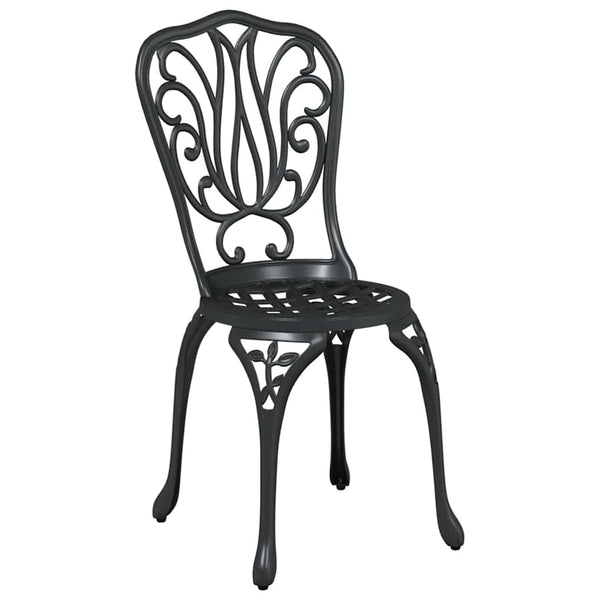 3 osaa Musta Alumiini Bistro Set Puutarhaan