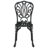 3 osaa Musta Alumiini Bistro Set Puutarhaan