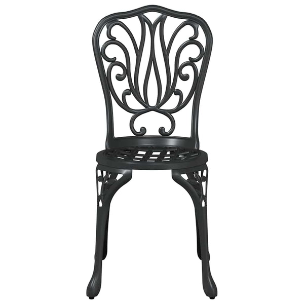 3 osaa Musta Alumiini Bistro Set Puutarhaan