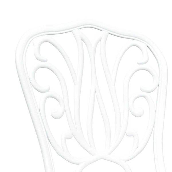 Bistro Set 3 pcs Valkoinen Alumiini Puutarhaan