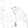 Bistro Set 3 pcs Valkoinen Alumiini Puutarhaan