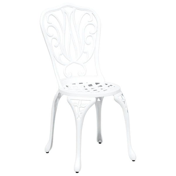 Bistro Set 3 pcs Valkoinen Alumiini Puutarhaan