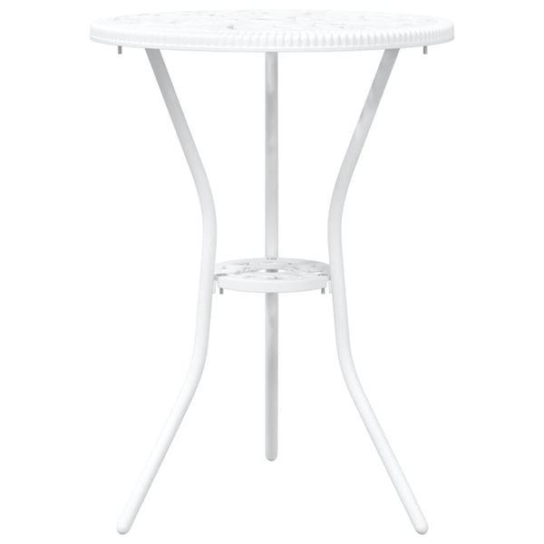Bistro Set 3 pcs Valkoinen Alumiini Puutarhaan
