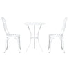 Bistro Set 3 pcs Valkoinen Alumiini Puutarhaan