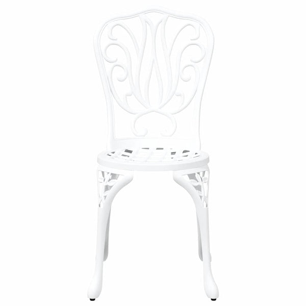Bistro Set 3 pcs Valkoinen Alumiini Puutarhaan
