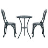 Alumiininen Bistro Set Puutarhaan 3 osaa Vihreä