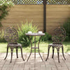 3 osainen puutarhan Bistro Set pronssi alumiinista