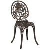 3 osainen puutarhan Bistro Set pronssi alumiinista
