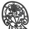 Musta Alumiini Puutarhan Bistro Set 3 kpl