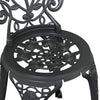 Musta Alumiini Puutarhan Bistro Set 3 kpl