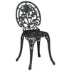 Musta Alumiini Puutarhan Bistro Set 3 kpl