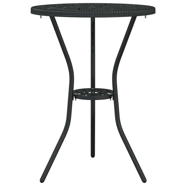 Musta Alumiini Puutarhan Bistro Set 3 kpl