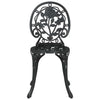 Musta Alumiini Puutarhan Bistro Set 3 kpl