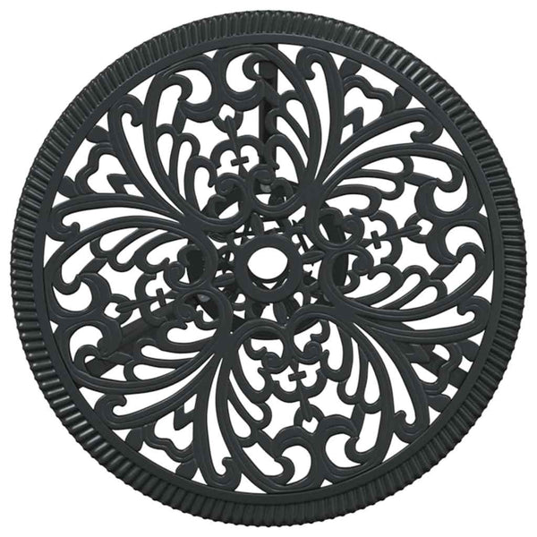 Musta Alumiini Puutarhan Bistro Set 3 kpl