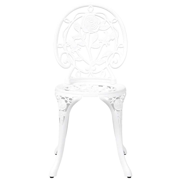 Puutarhan Bistro Set 3 kpl Valkoinen Alumiini