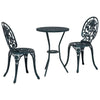 Vihreä Puutarhan Bistro Set 3 osaa Alumiini