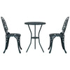 Vihreä Puutarhan Bistro Set 3 osaa Alumiini