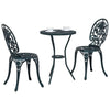 Vihreä Puutarhan Bistro Set 3 osaa Alumiini