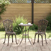 Bistro Set 3 osaa puutarhaan pronssista alumiinia