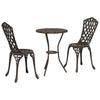 Bistro Set 3 osaa puutarhaan pronssista alumiinia