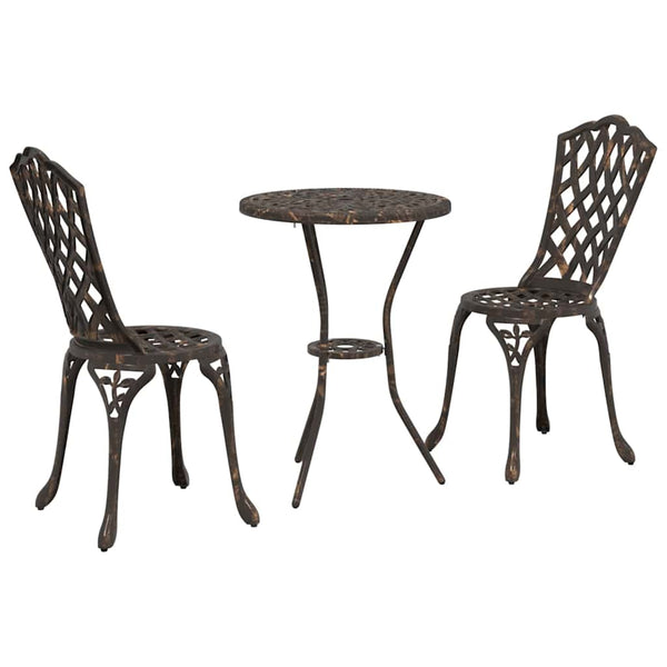 Bistro Set 3 osaa puutarhaan pronssista alumiinia