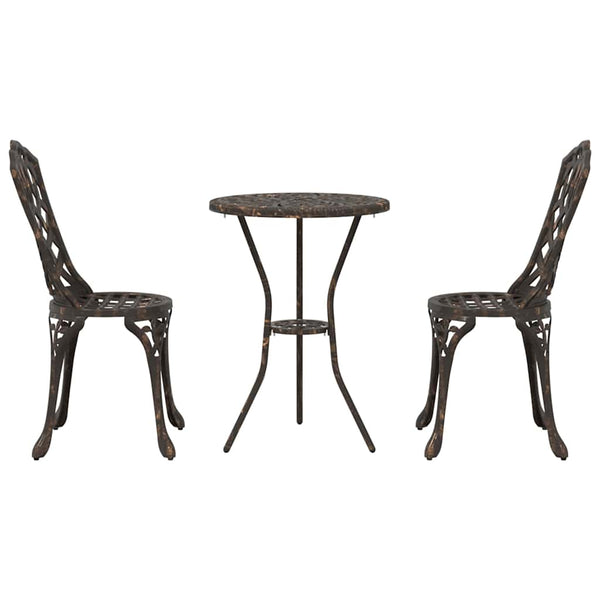Bistro Set 3 osaa puutarhaan pronssista alumiinia