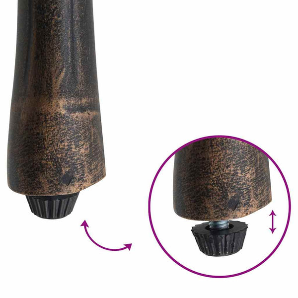 2 kpl Puutarhan Tuoli pronssia 55 x 56.5 x 91cm Alumiini