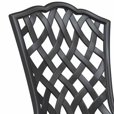 Musta puutarhan tuoli Saadia 55x56.5x91cm (2 pcs, alumiini)