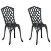 Musta puutarhan tuoli Saadia 55x56.5x91cm (2 pcs, alumiini)