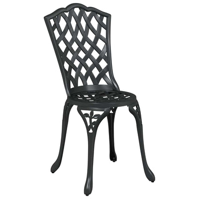 Musta puutarhan tuoli Saadia 55x56.5x91cm (2 pcs, alumiini)