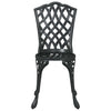 Musta puutarhan tuoli Saadia 55x56.5x91cm (2 pcs, alumiini)