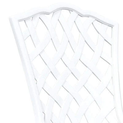 Valkoinen puutarhan tuoli Staniloiu 55x56.5x91cm (2 pcs alumiini)