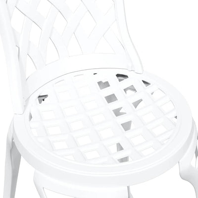 Valkoinen puutarhan tuoli Staniloiu 55x56.5x91cm (2 pcs alumiini)