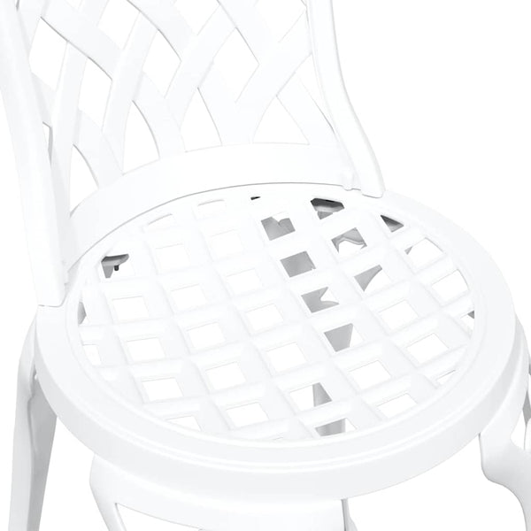 Valkoinen Puutarhan Tuoli 2 kpl Alumiini 55 x 56.5 x 91cm