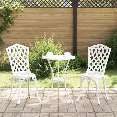 Valkoinen puutarhan tuoli Staniloiu 55x56.5x91cm (2 pcs alumiini)